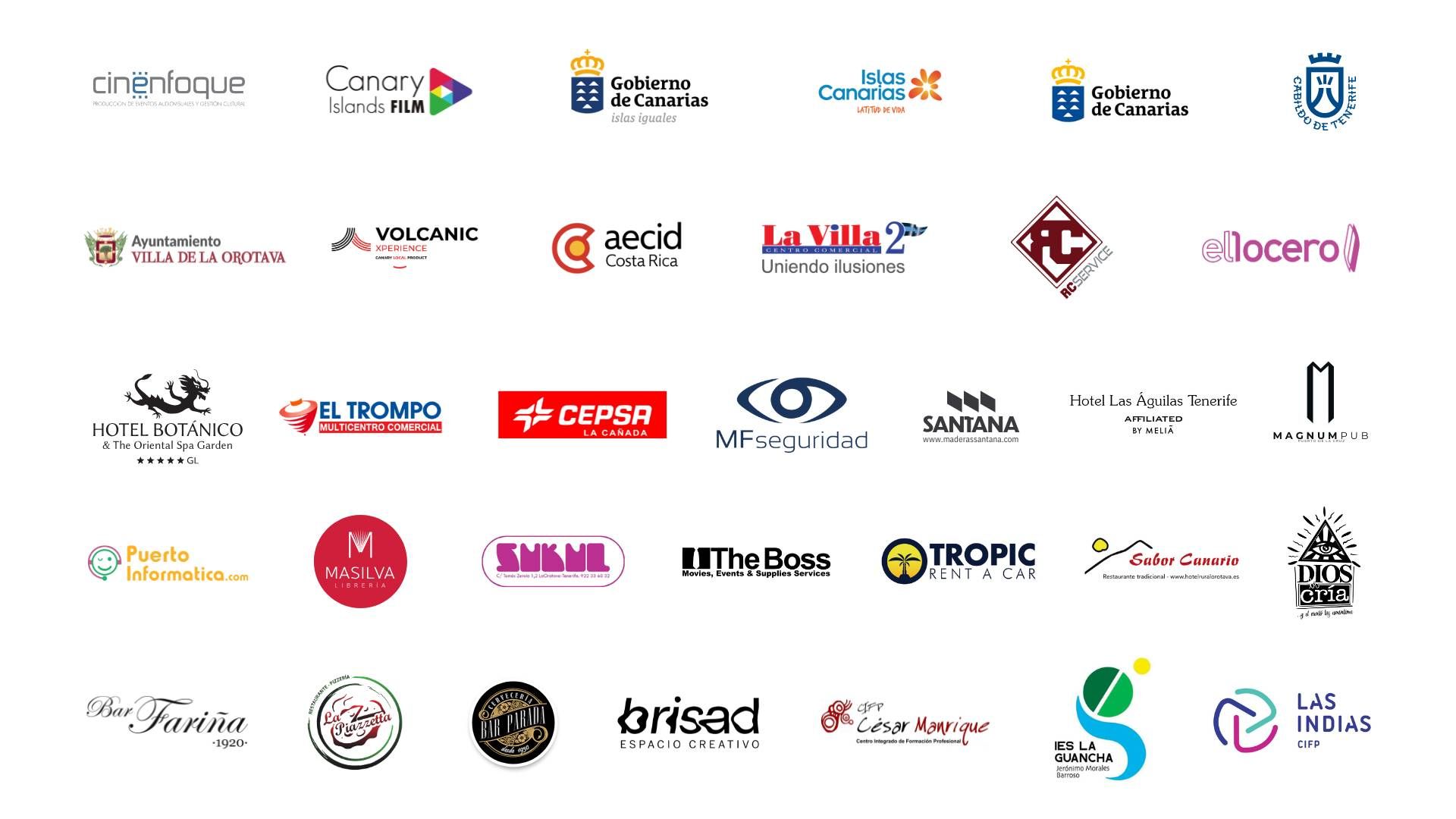 Patrocinadores Festival de  Cortos Orotava